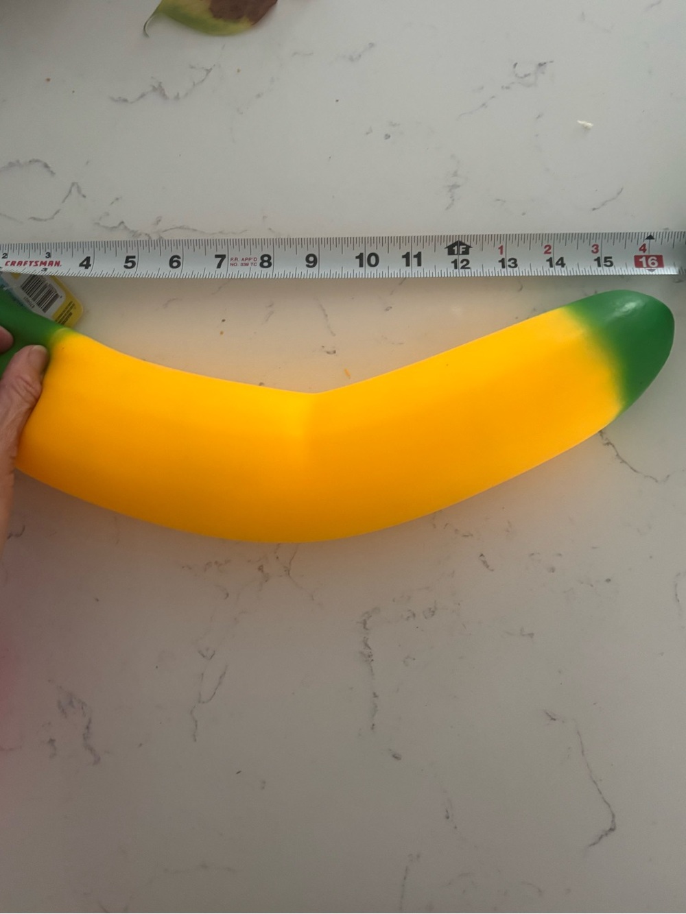Yellow & Green Soft Banana Toy for Kids
